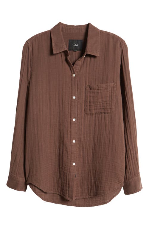 Shop Rails Ellis Cotton Button-up Shirt In Birch