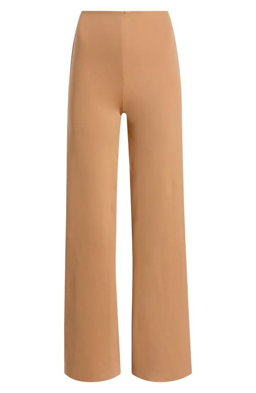 Shop Commando Wide Leg Neoprene Leggings In Camel