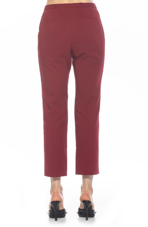Alexia Admor Stefan Ankle Pants In Red