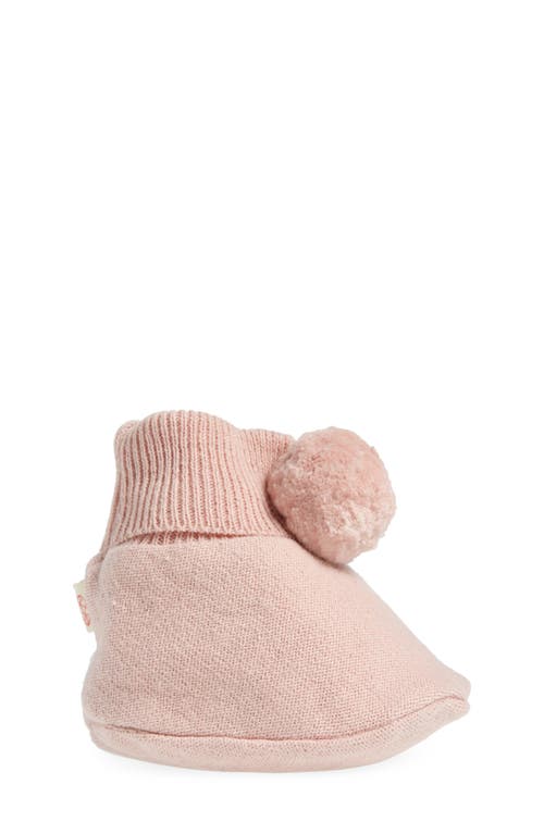 Pink Lemonade Pompom Cotton Bootie In Pink