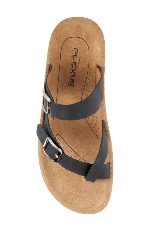 Flexus By Spring Step Bayside Wedge Slide Sandal In Black