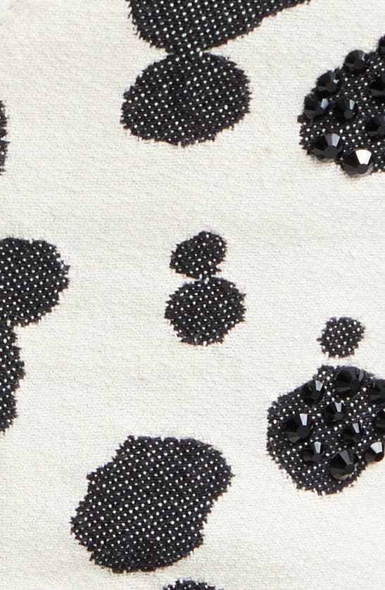 Shop Area Dalmatian Denim Corset Top In Black/ Off White
