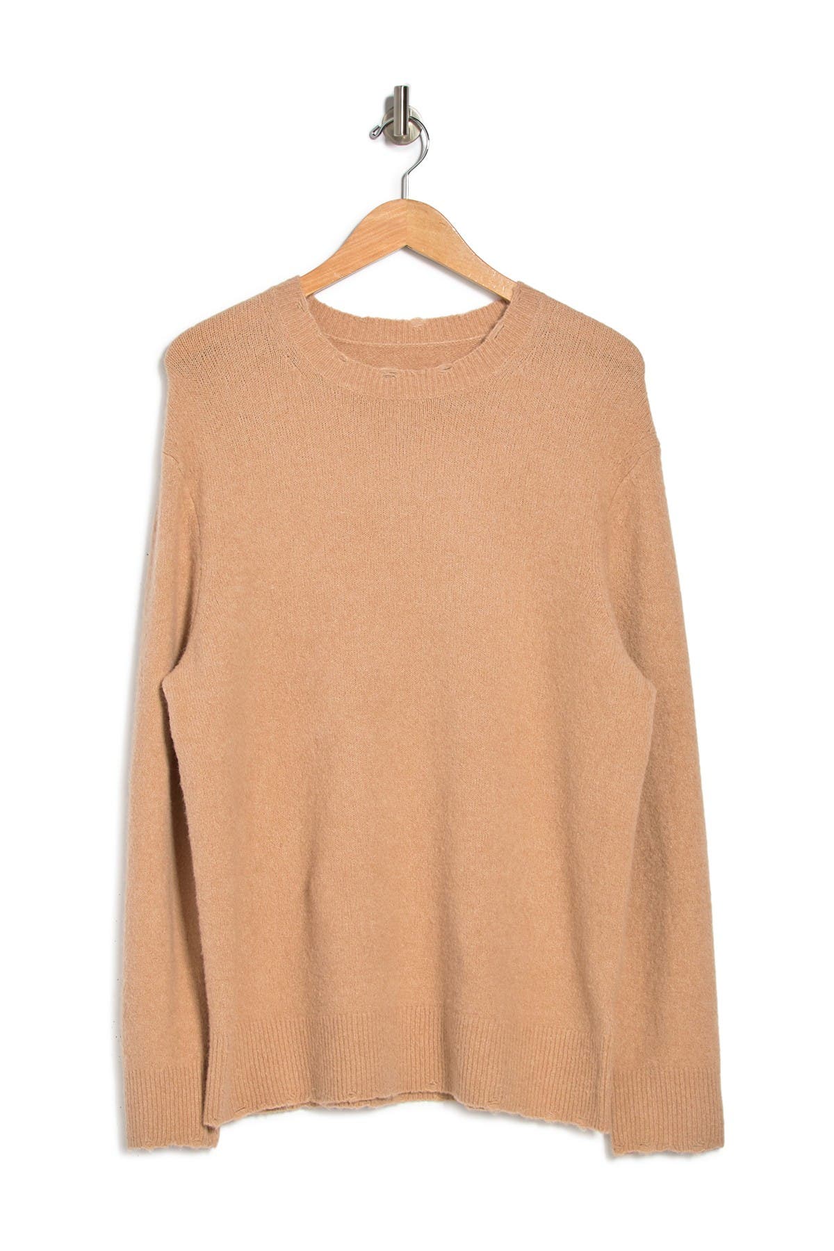 Click to view more detailed imagery on our partner's website Allsaints Mode Slim Fit Merino Wool Sweater In Golden Brown Marl