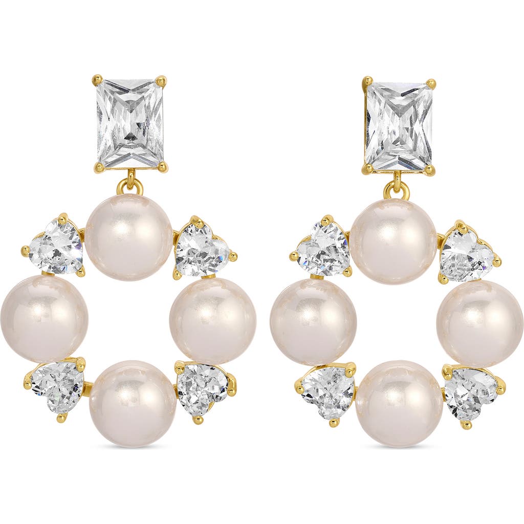 Eye Candy Los Angeles Helen Drop Earrings In Gold