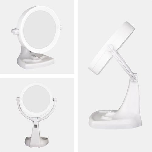 ZADRO ZADRO MAX BRIGHT LIGHTED MAKEUP MIRROR WITH 10X/1X MAGNIFICATION & STORAGE TRAY