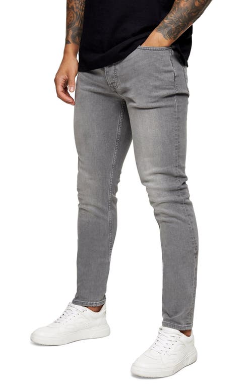 Topman Mid Gray Skinny Jeans in Grey