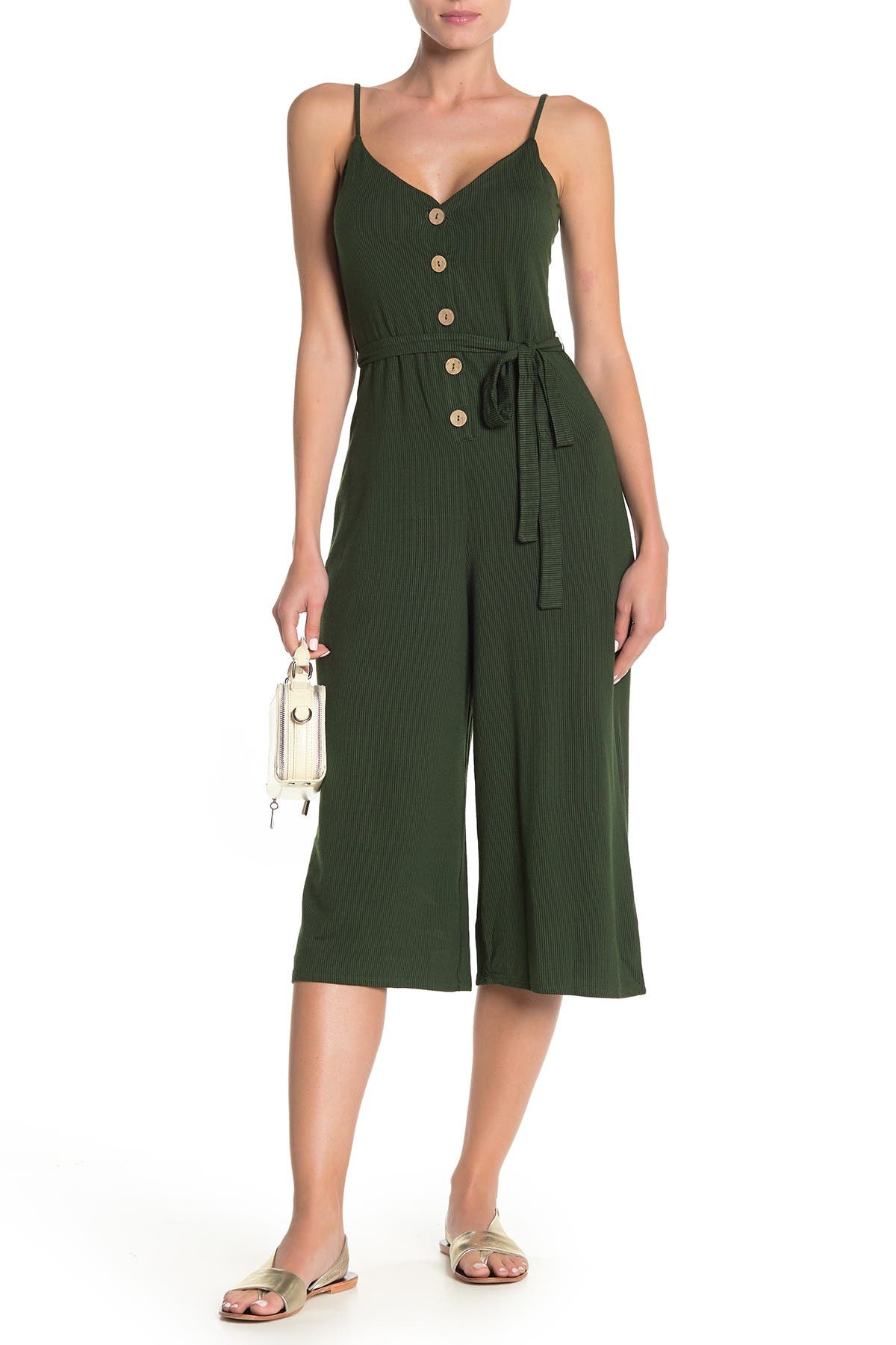 cropped wide leg jumpsuit