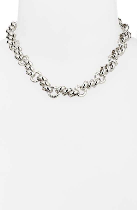 Shop Nordstrom Fancy Staggered Chain Necklace In Rhodium