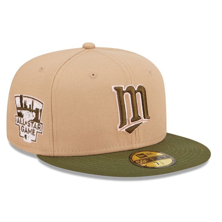 New Era Khaki/olive Minnesota Twins Pink Undervisor 59fifty Fitted Hat ...