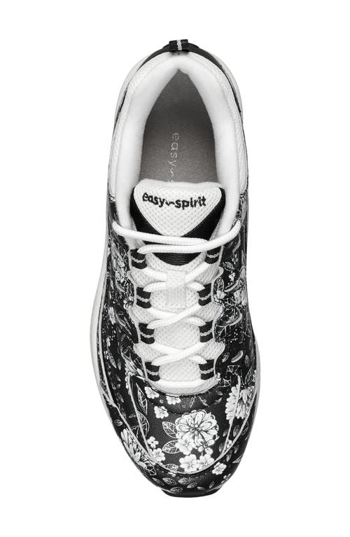 Easy Spirit Romy Sneaker In Black Floral