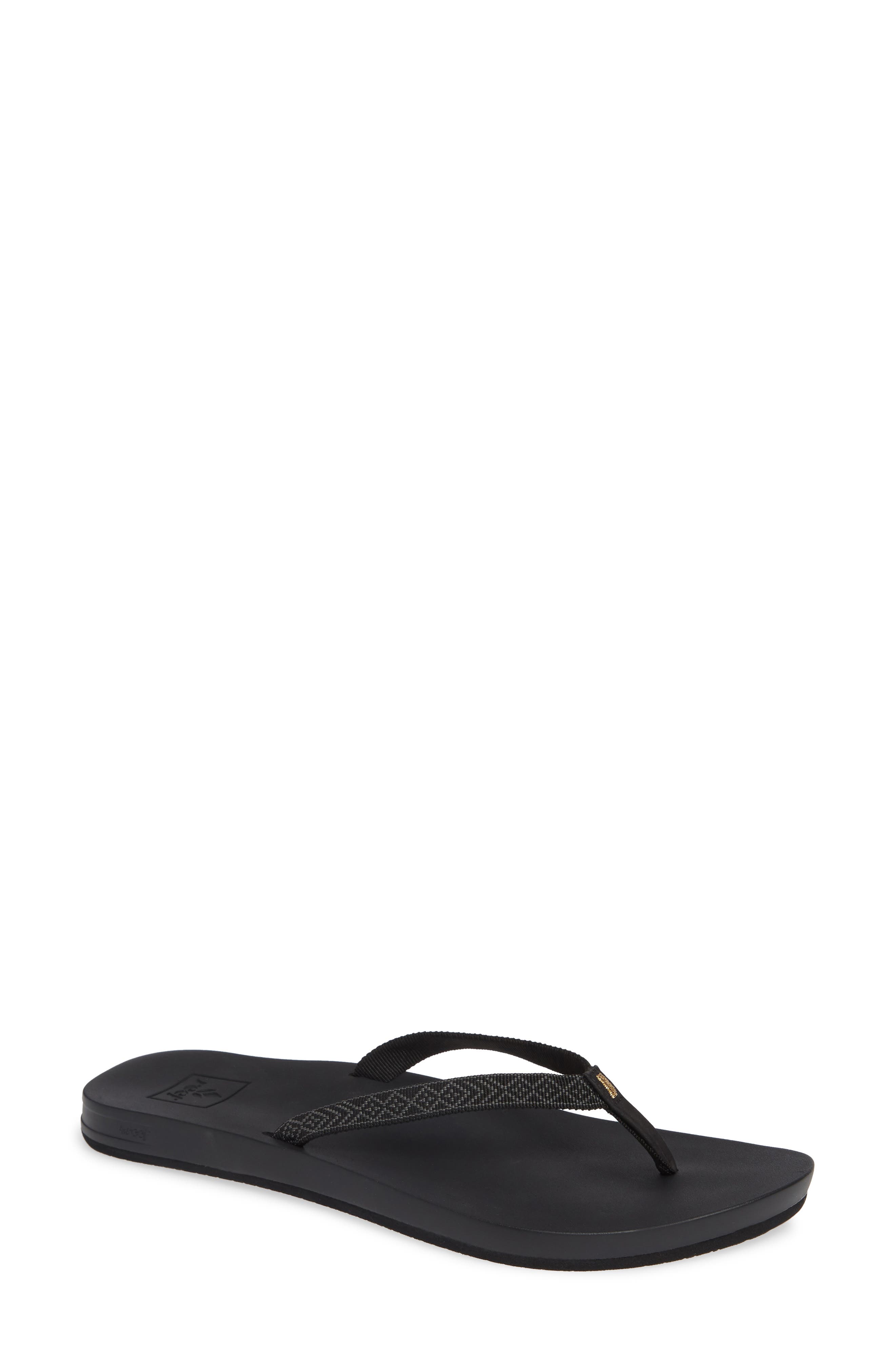 Reef Cushion Bounce Flip Flop, Black