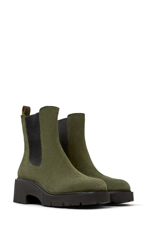 Camper Milah Chelsea Boot in Dark Green 