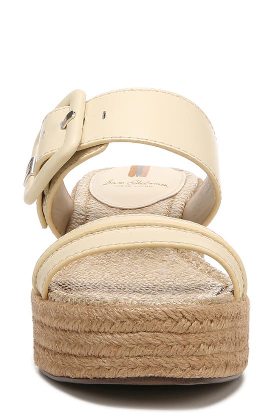 Sam Edelman Carson Platform Wedge Espadrille Slide Sandal In Bleached Wheat ModeSens