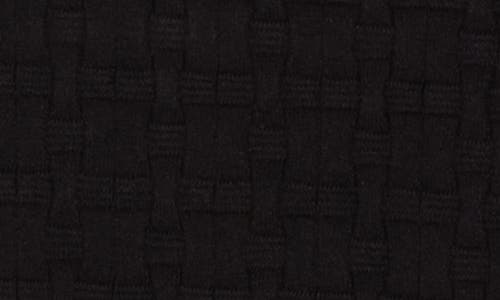 Ellen Tracy Tipped Short Sleeve Crop Sweater In Black