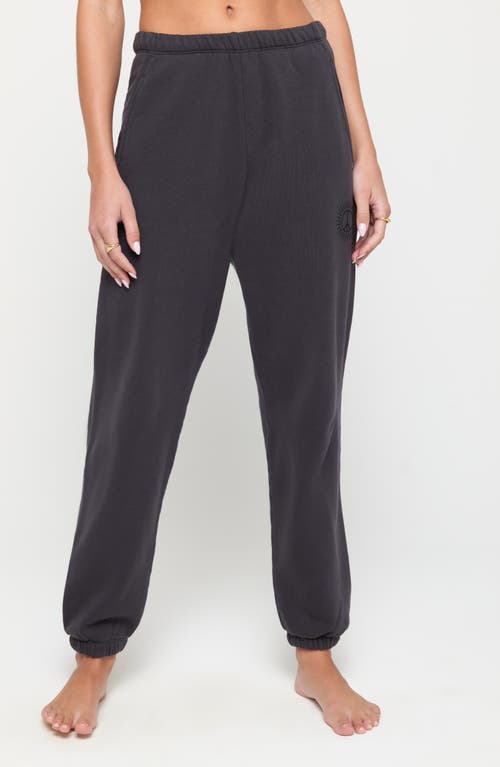 Spiritual Gangster Peace Of Mind Sol Cotton Sweatpants In Vintage Black