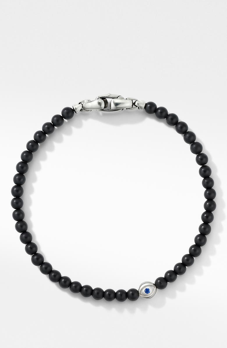 David Yurman Men's Spiritual Beads Evil Eye Bracelet with Black Onyx ...