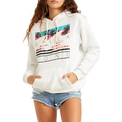 Billabong Sunset Palms Graphic Hoodie, White