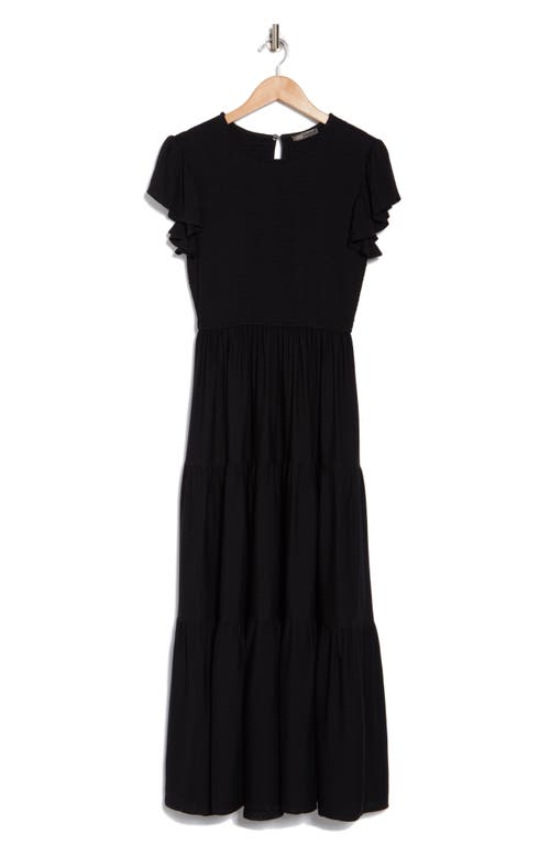 By Design Palmer Smocked Bodice Maxi Dress In Black