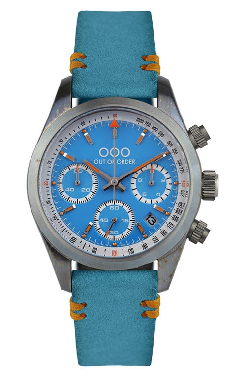 Out Of Order Sporty Cronografo Chronograph Automatic Blue Dial Men's Watch Ooo.001-23.az.az In Light Blue