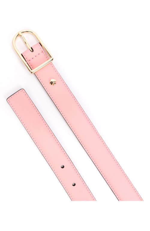 Kate Spade New York Stitched Feather Edge Belt In Strawberry Shake