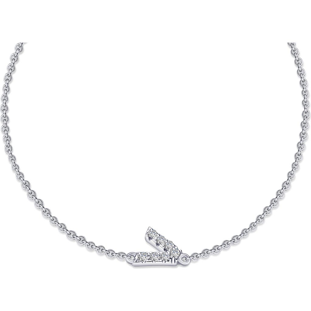 Lafonn Simulated Diamond Pavé Initial Bracelet In Metallic