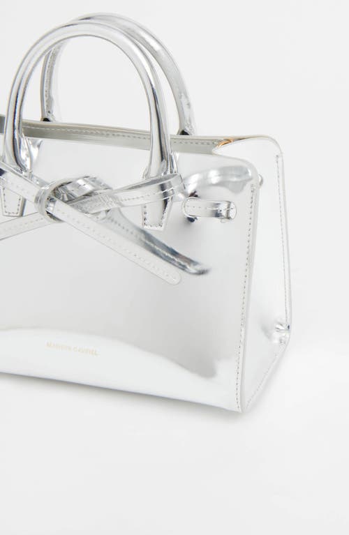 MANSUR GAVRIEL MANSUR GAVRIEL MINI SUN METALLIC LEATHER TOTE 