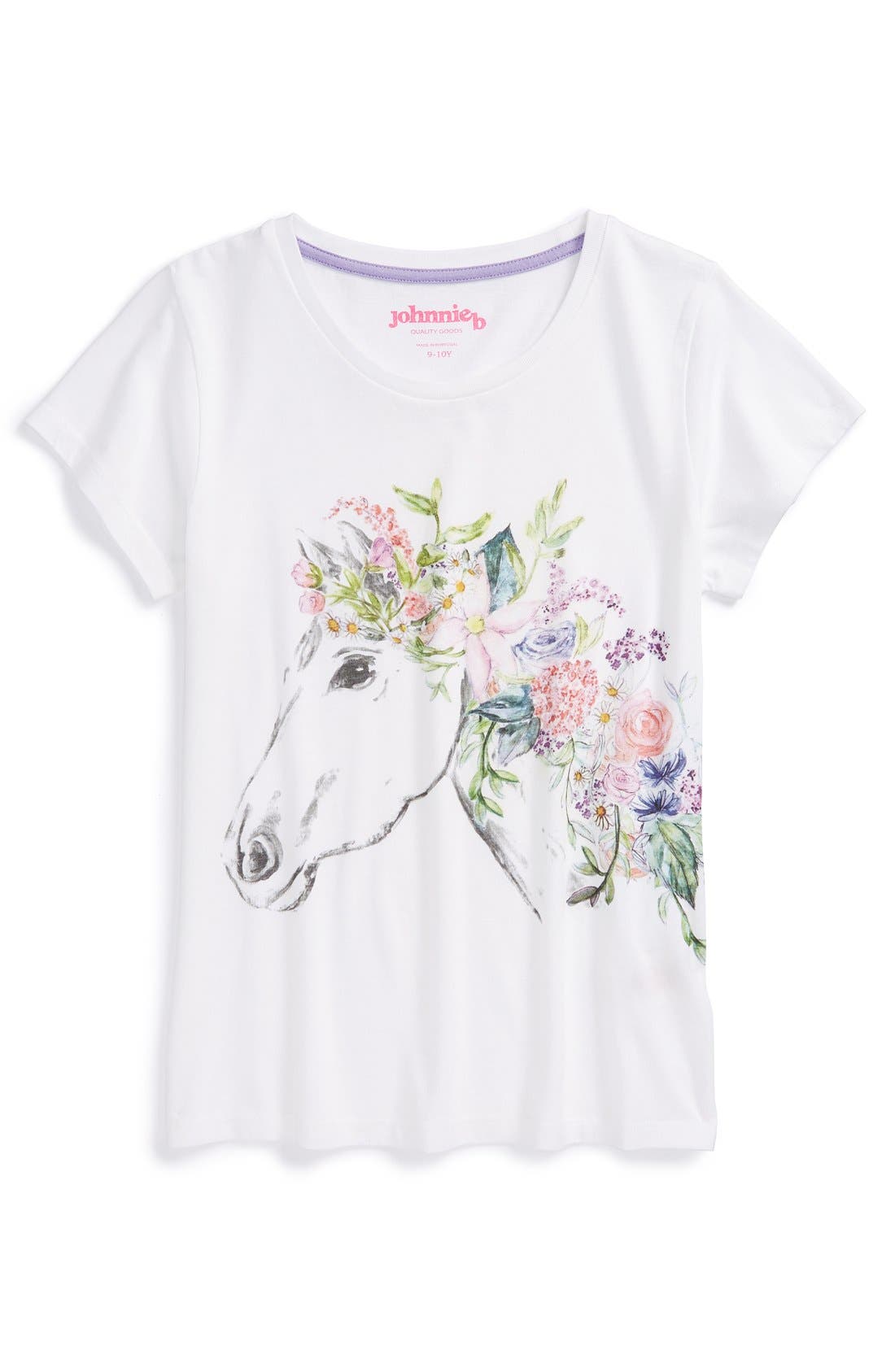 Johnnie B By Boden Scoop Neck Graphic Tee (Big Girls) | Nordstrom