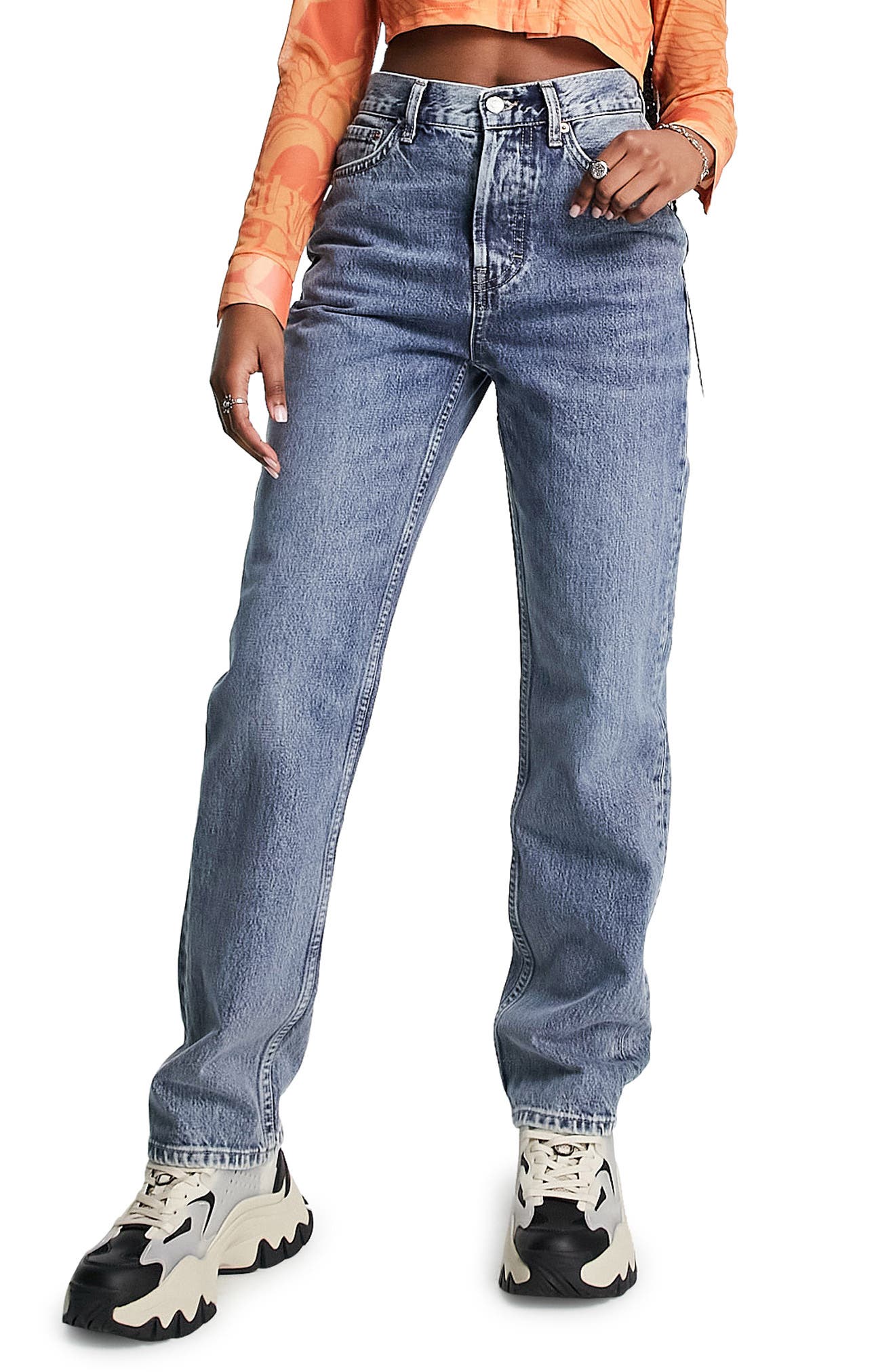 Topshop Straight Leg Dad Jeans | Nordstrom