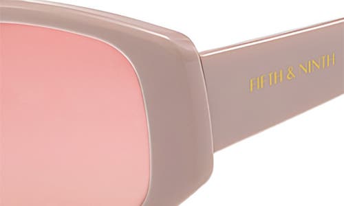 Fifth & Ninth Tara 55mm Polarized Geometric Sunglasses In Pink