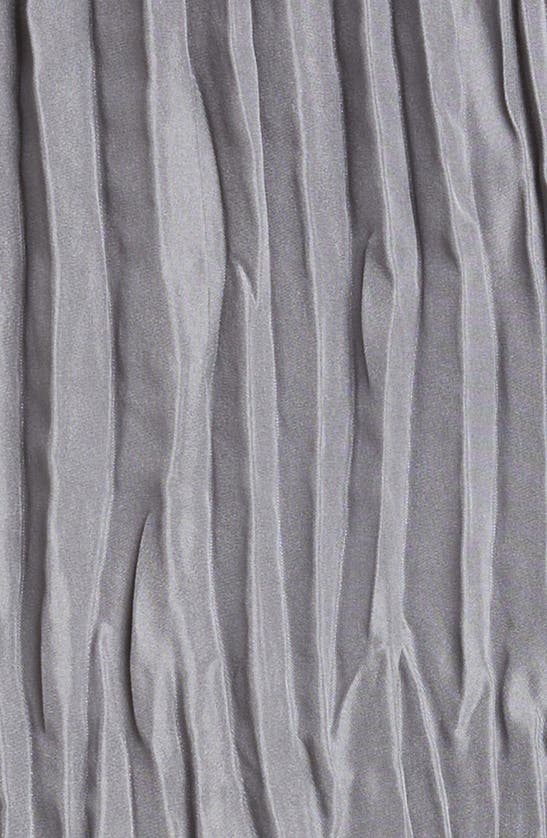 Eileen Fisher Tiered Pleated Silk Midi Dress In Steel