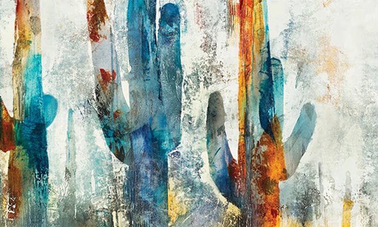 Icanvas Saguaro Forest Canvas Artwork In Blue Desert
