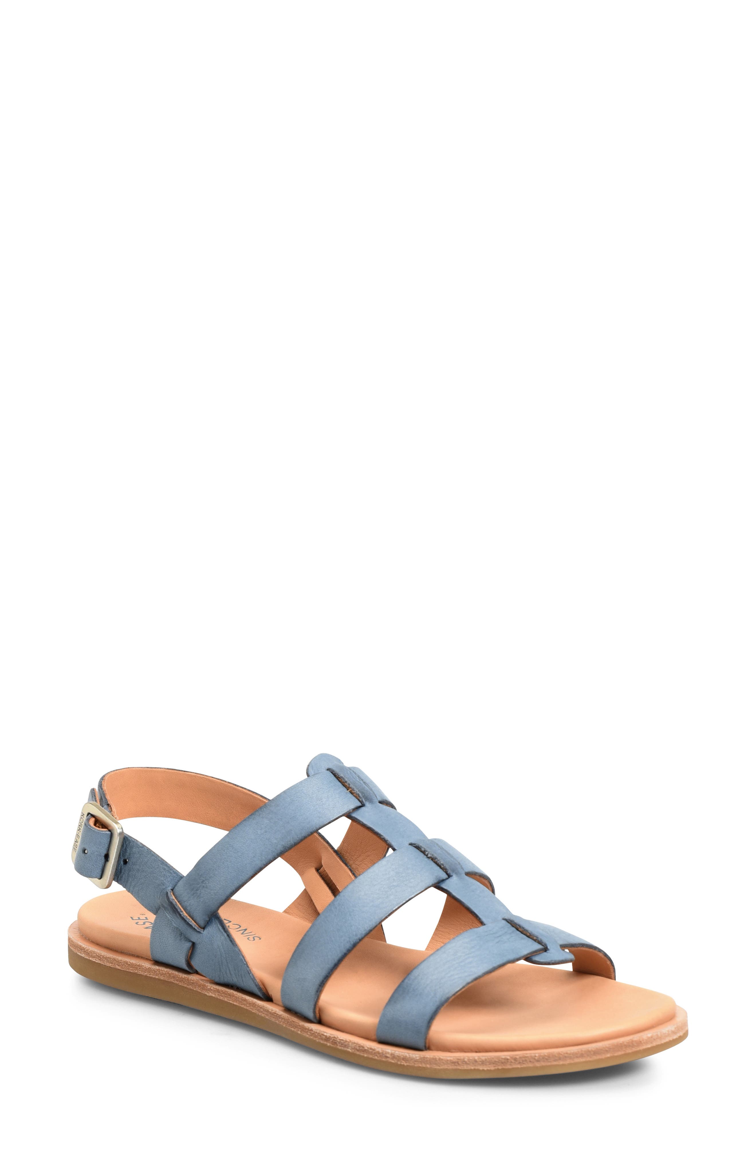 Kork-ease Yoga Leather Sandal In Dark Blue