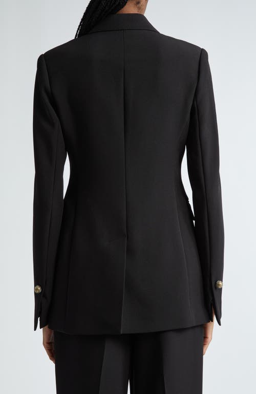 Shop St John St. John Collection Crystal Button Stretch Cady Blazer In Black