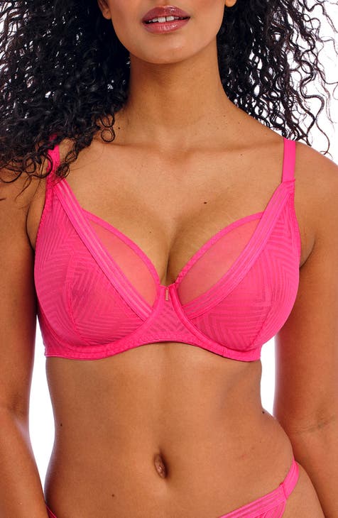 NEW Pink K Bra 38D Blue Molded Lined Padded Underwire Solid