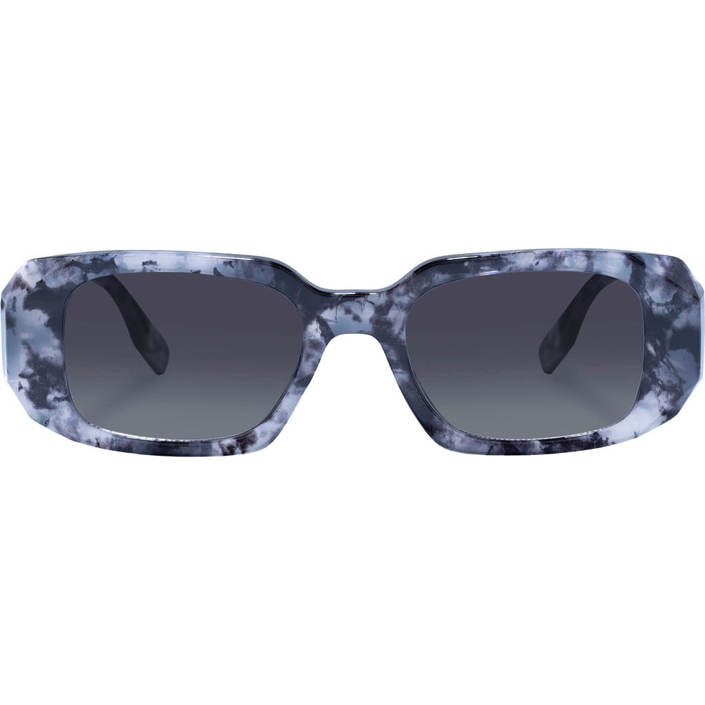 Aire Ascendant 49mm Rectangular Sunglasses In Black Marble