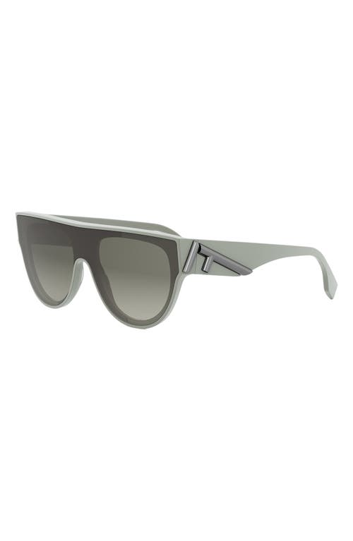 Shop Fendi ' First 139mm Flat Top Sunglasses In Light Green/other/green