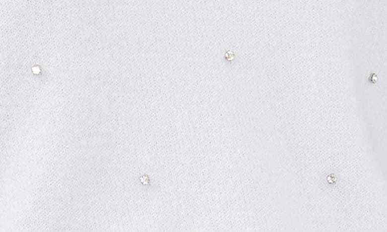CHAUS CHAUS RHINESTONE COZY CREWNECK SWEATER