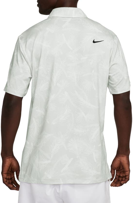 Shop Nike Tour Pines Print Dri-fit Golf Polo In Summit White/ Black