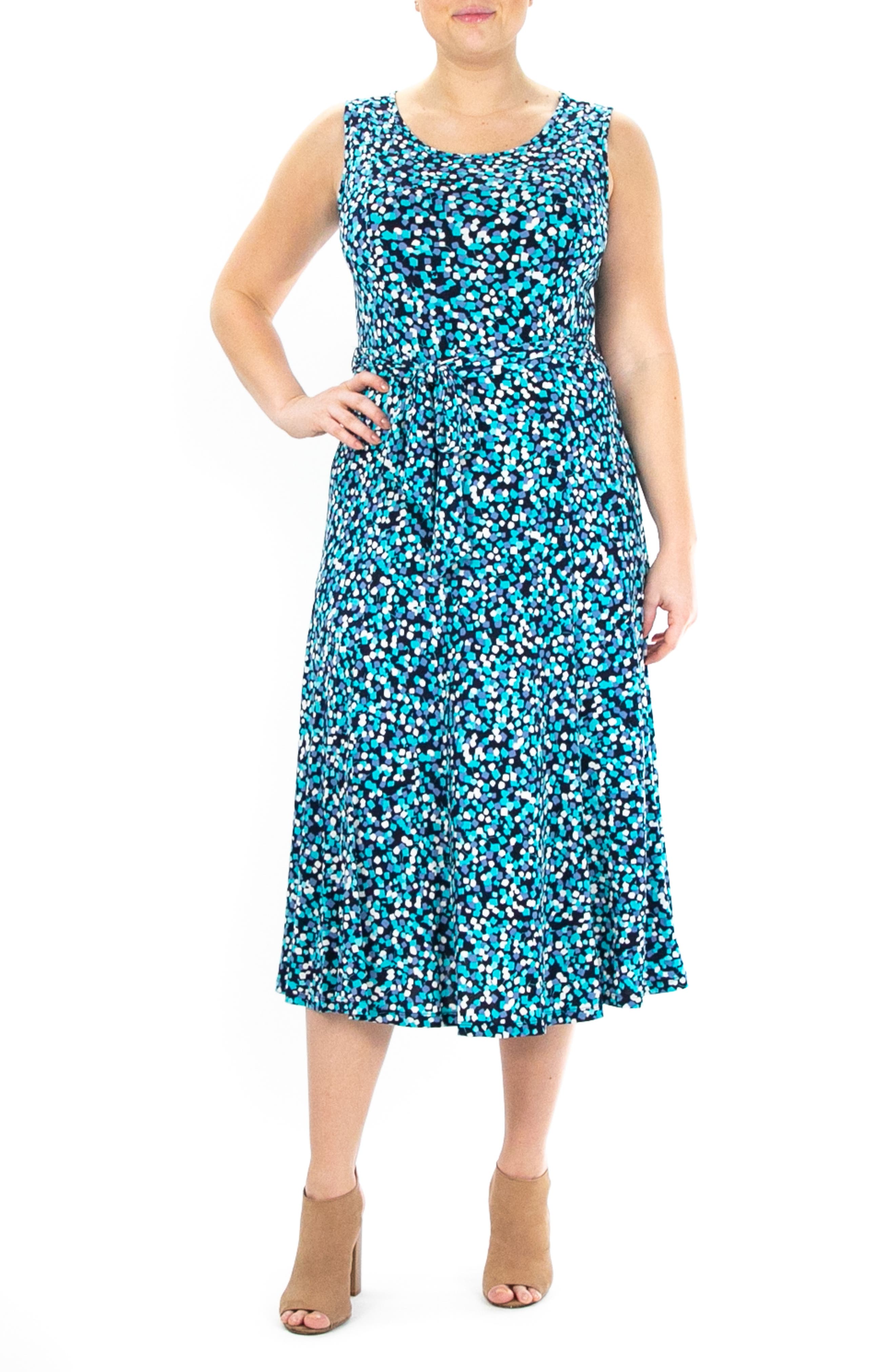 women's nina leonard print midi dress