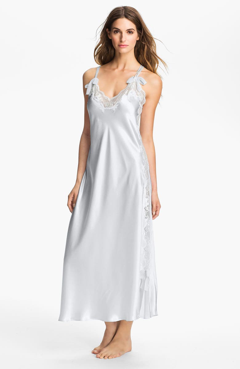 Oscar de la Renta Sleepwear 'Lovely in Lace' Charmeuse Nightgown ...