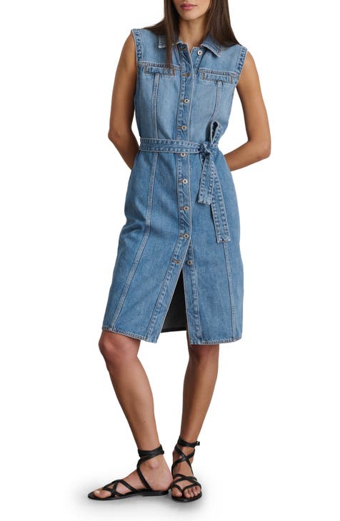 Adeline Sleeveless Denim Dress (Stockholm)