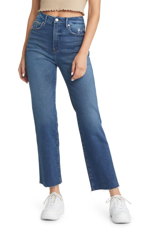 Good American Pull-On High Rise Straight Leg Jeans - 3 (L)