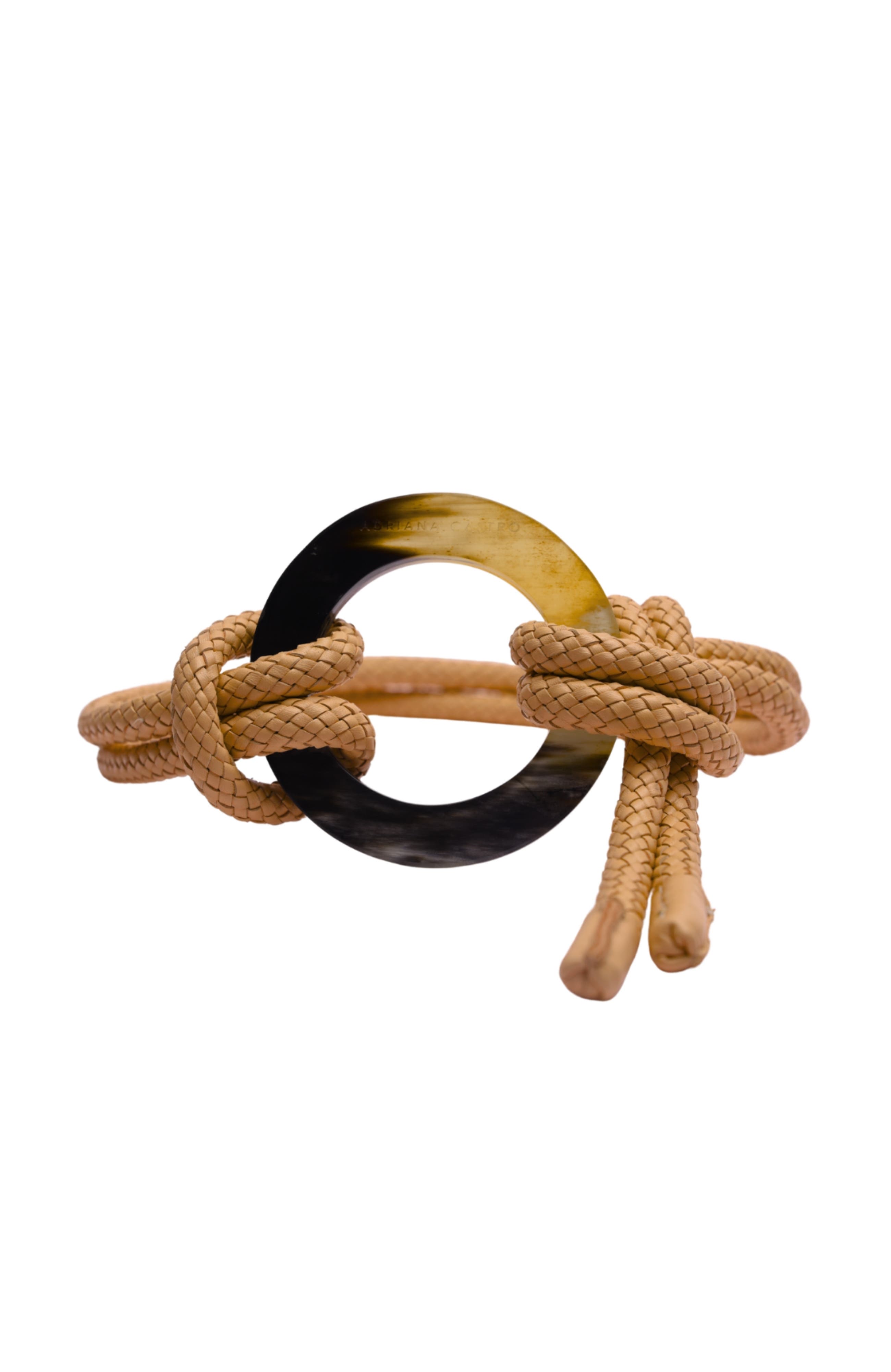 Adriana Castro Le Knot Leather Belt in Tan 