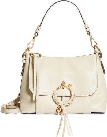 Joan Small Leather Shoulder Bag in Beige - See By Chloe