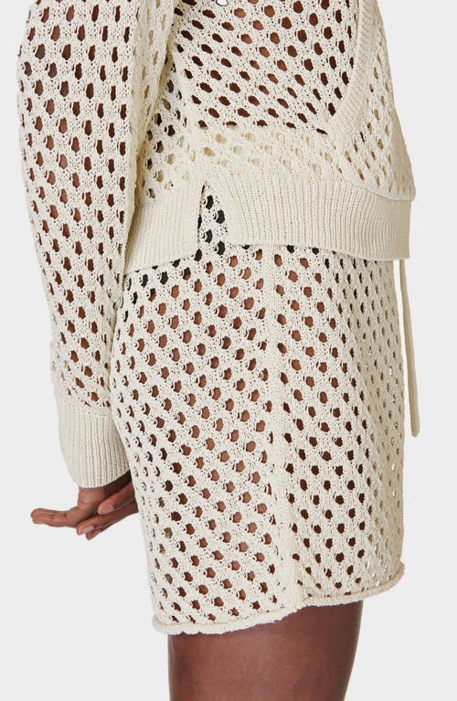 Shop Sweaty Betty Beachside Crochet Cover-up Hoodie In Lily White