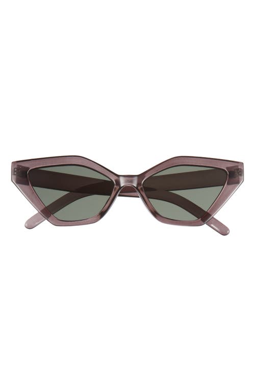 55mm Cat Eye Sunglasses in Clear Grey