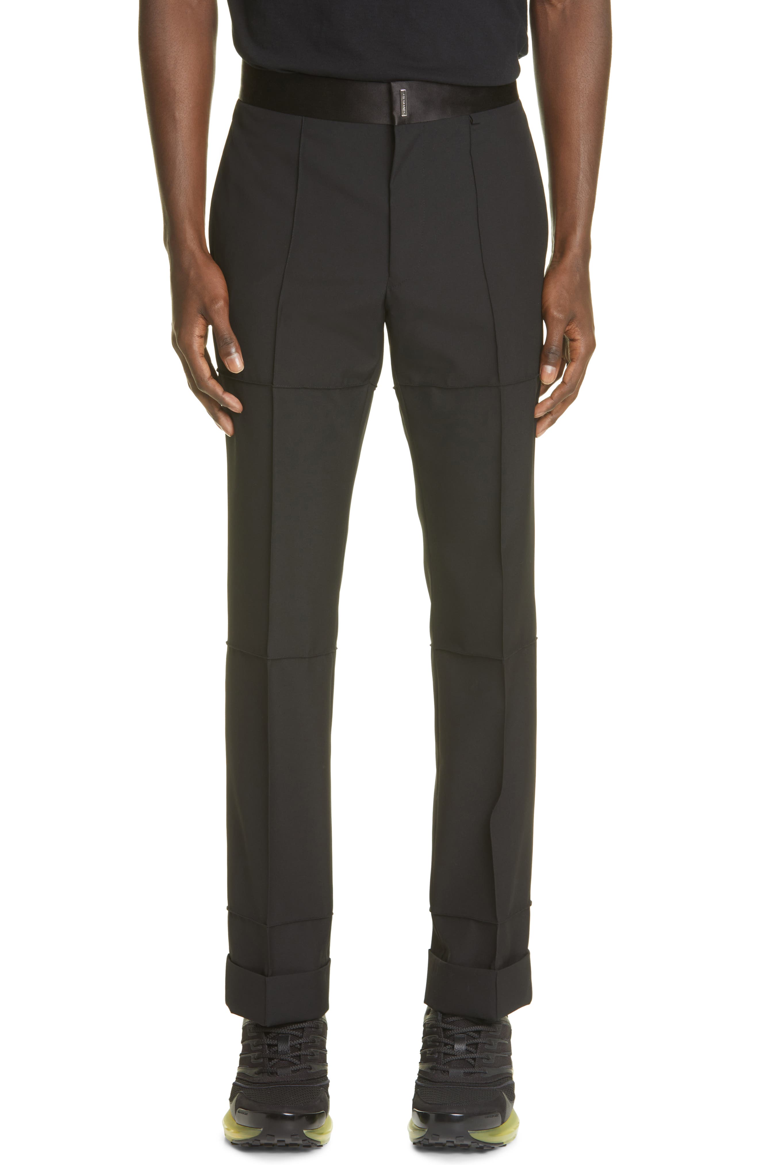 Givenchy Pintuck Cuffed Wool Trousers 