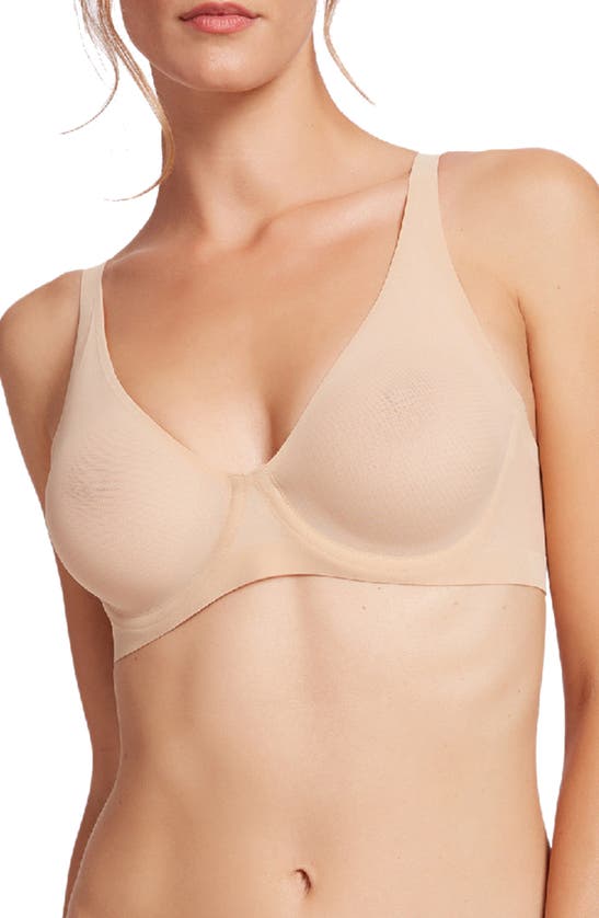 Shop Wolford Tulle Underwire T-shirt Bra In Clay