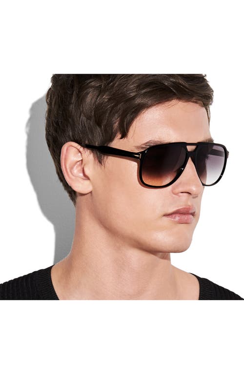 Shop Tom Ford Raoul 62mm Gradient Navigator Sunglasses In Dark Havana/gradient Roviex