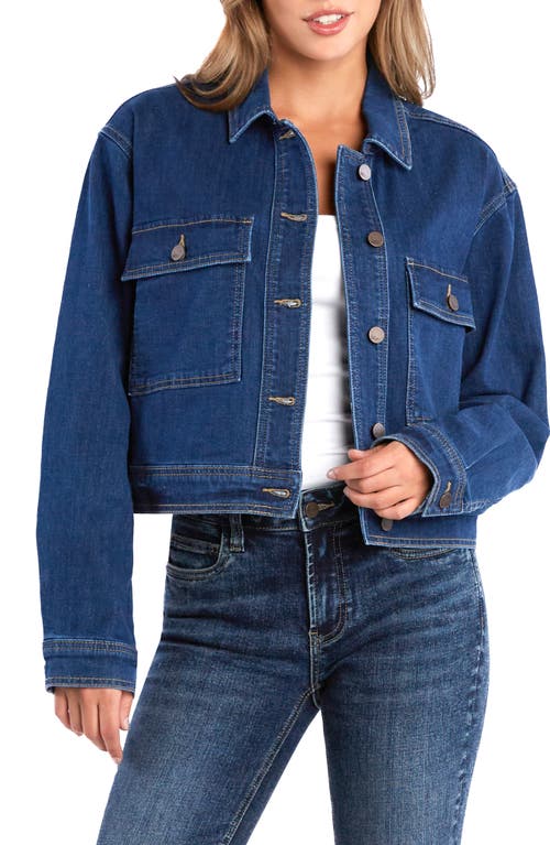 Wash Lab Denim Anaise Crop Denim Jacket In Anaise Blue